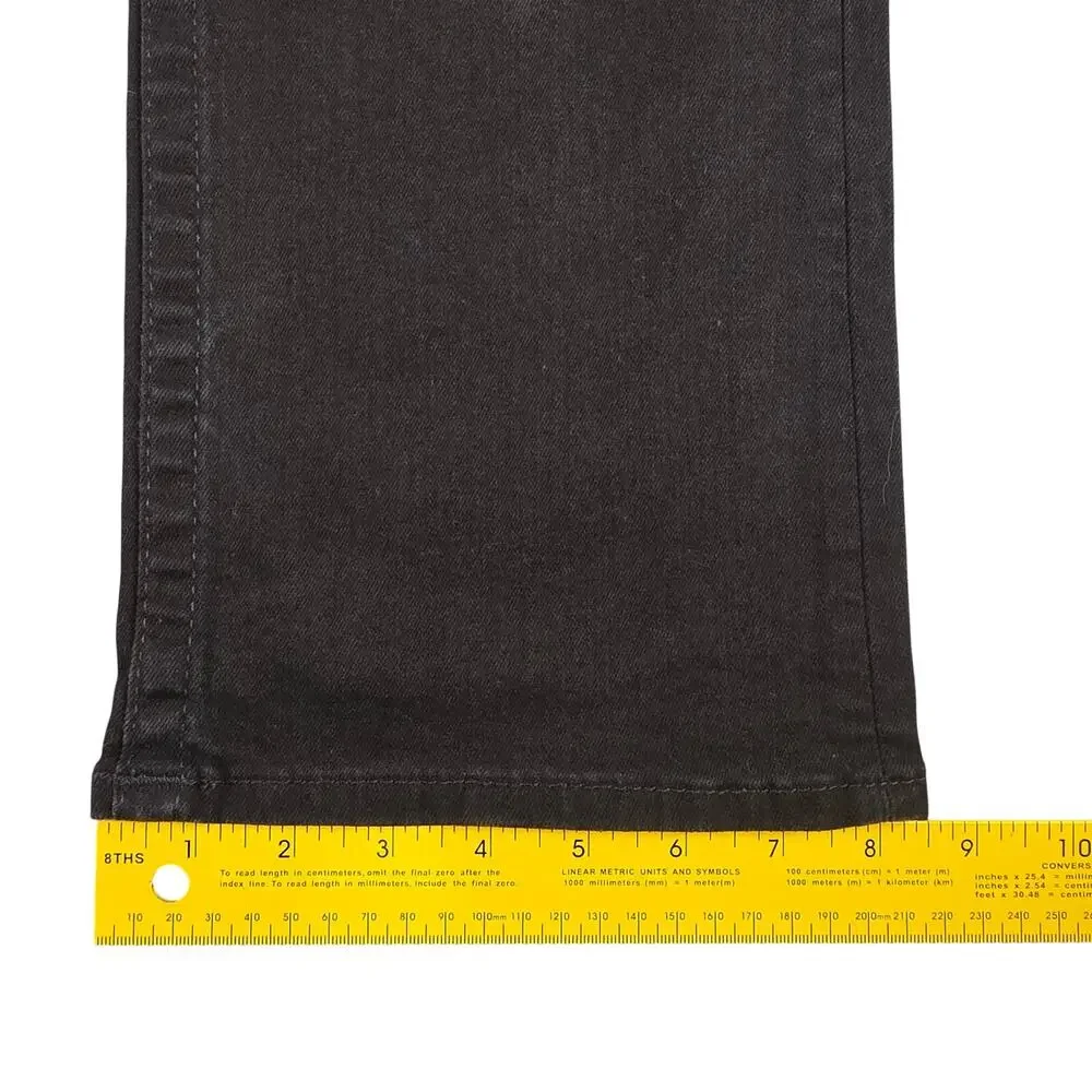 True Religion Mens Ricky Jean 34x33 Straight Flap SN Black